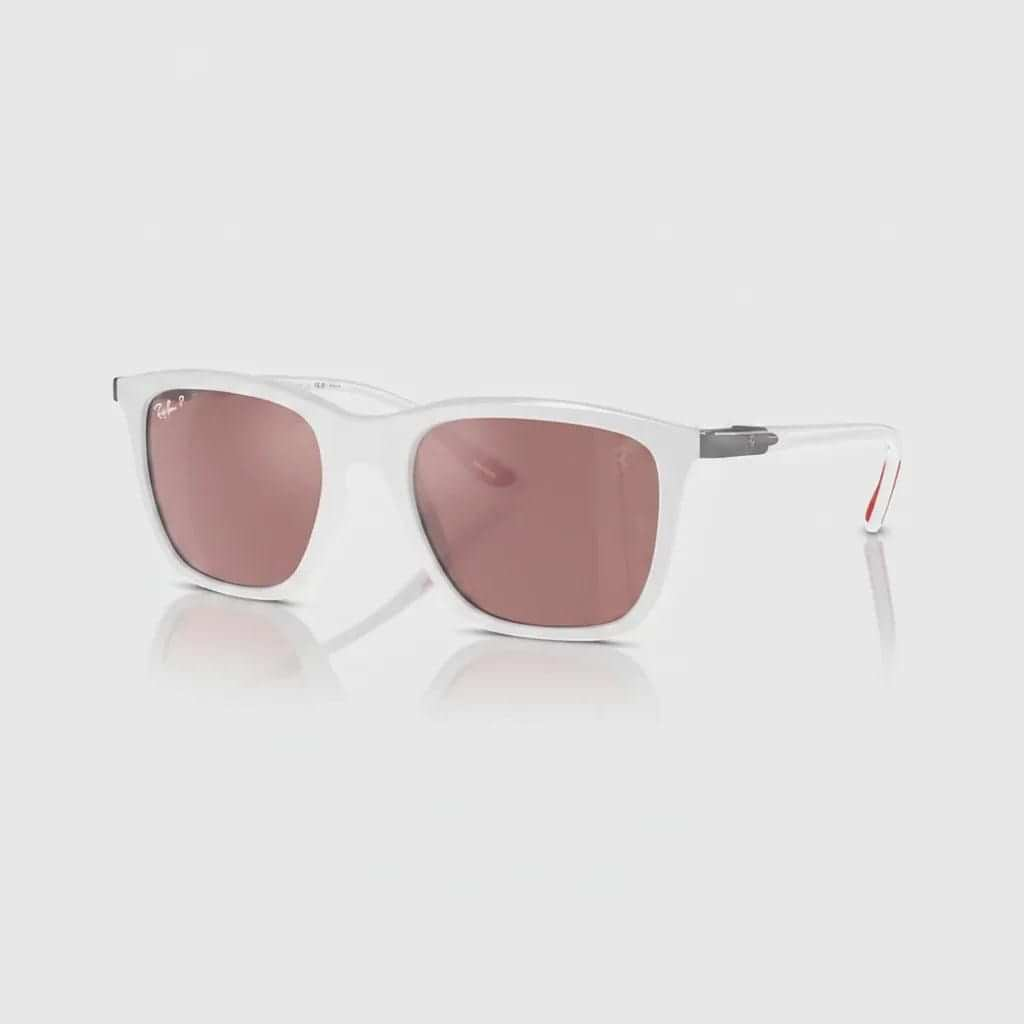 Shop RAY-BAN RB4433M Leclerc Special Edition White Sunglasses