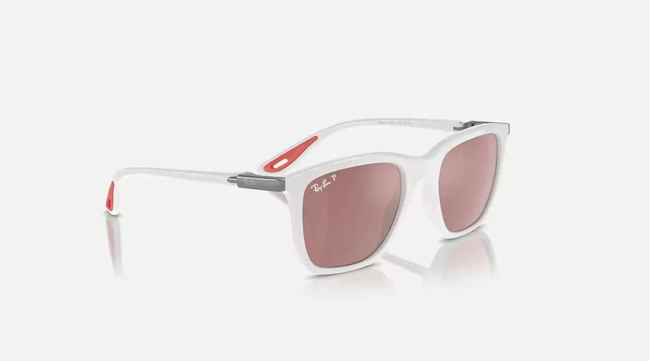Shop RAY-BAN RB4433M Leclerc Special Edition White Sunglasses