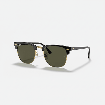 RAY-BAN RB3016 CLUBMASTER POLARIZED+ – GREEN ON GOLD