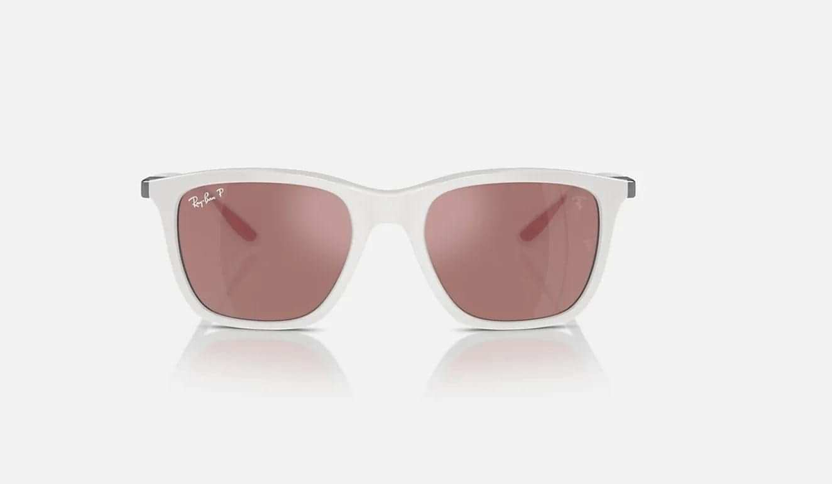 Shop RAY-BAN RB4433M Leclerc Special Edition White Sunglasses