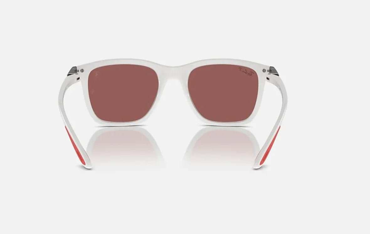 Shop RAY-BAN RB4433M Leclerc Special Edition White Sunglasses