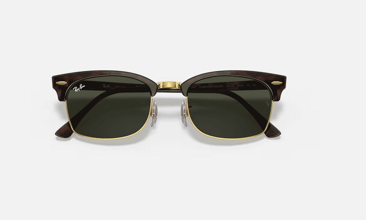 RAY-BAN RB3916 Clubmaster Square Legend Gold Tortoise Sunglasses