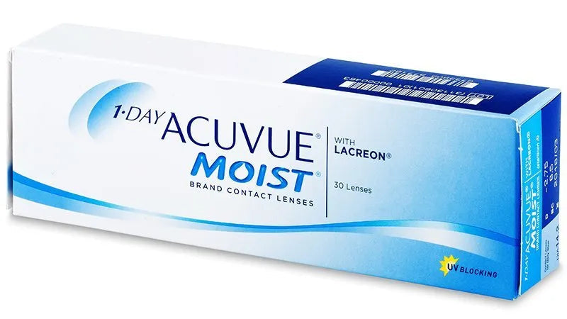 ACUVUE MOIST with LACREON Contact Lenses, Daily, Pack of 30