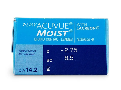 ACUVUE MOIST with LACREON Contact Lenses, Daily, Pack of 30
